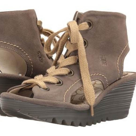 Fly London Shoes - Fly London Tan Yaba Wedges